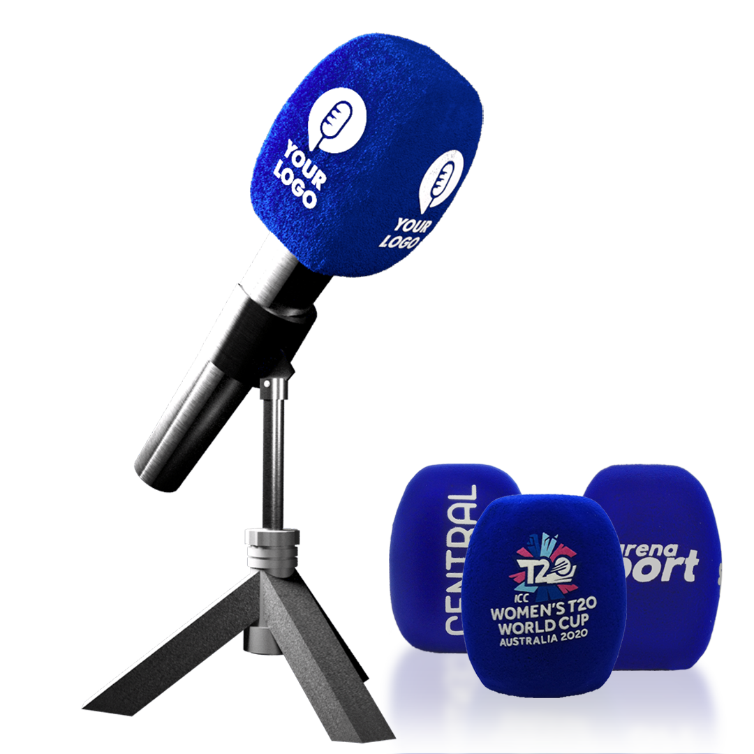 Custom microphone cover blue