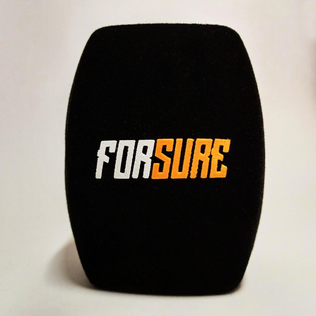 Photo of custom windscreen for For Sure, NL - printed microphone windshield by MicWindshields.com