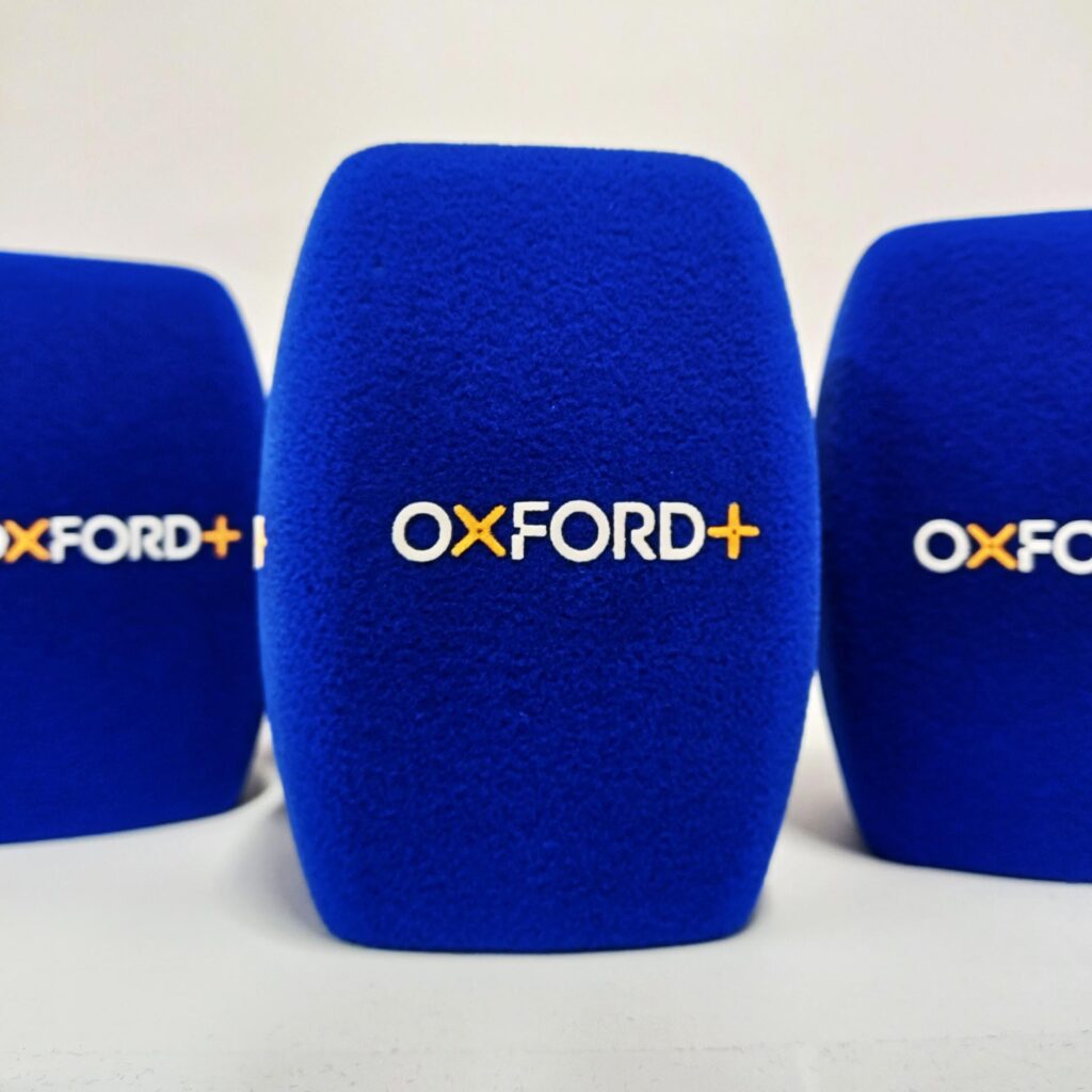 Photo of custom windscreen for Oxford +, UK - printed microphone windshield by MicWindshields.com