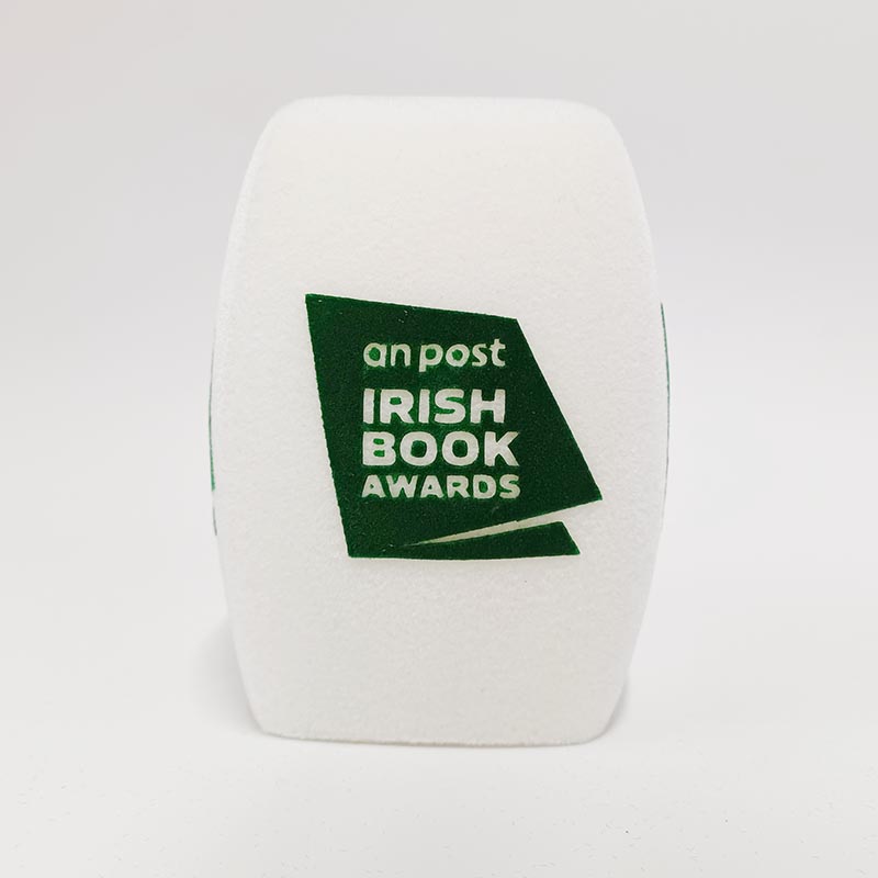 Photo of custom windscreen for An Post Irish Book Awards, IE - printed microphone windshield by MicWindshields.com