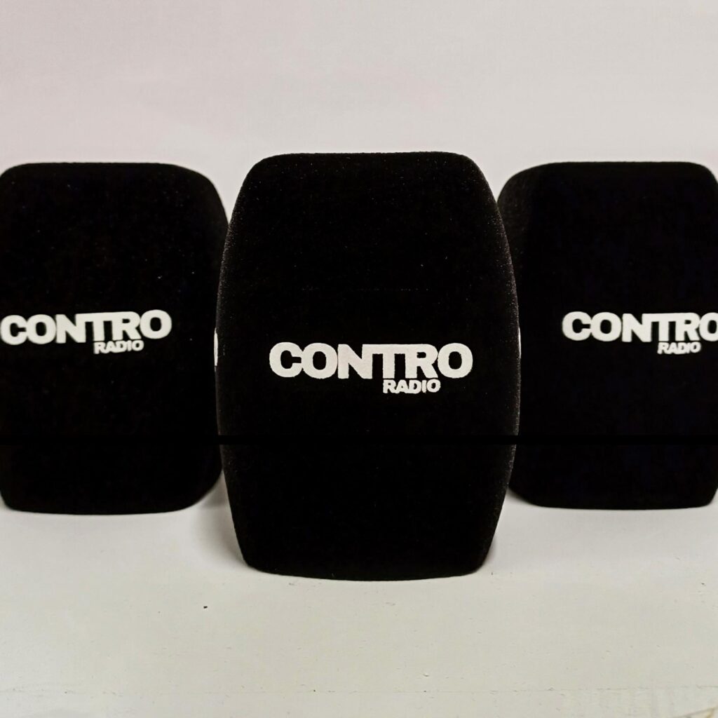 Photo of custom windscreen for Contro Radio, IT - printed microphone windshield by MicWindshields.com