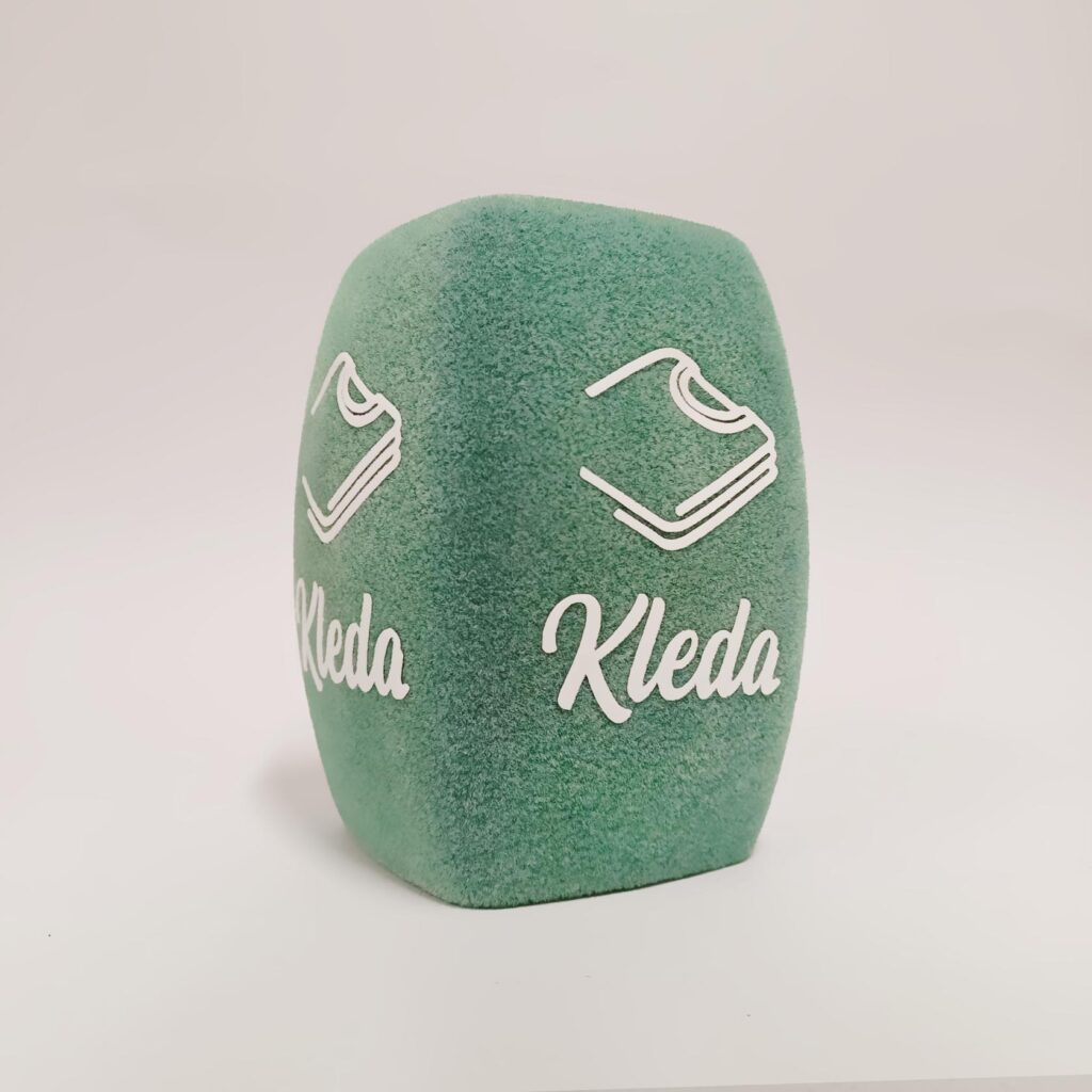 Photo of custom windscreen for Kleda, NO - printed microphone windshield by MicWindshields.com