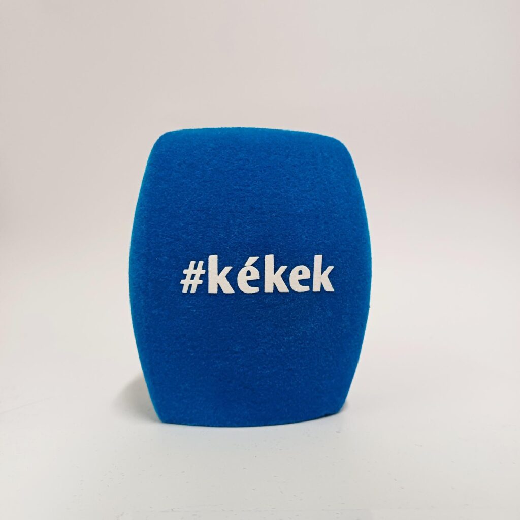 Photo of custom windscreen for #kékek, HU - printed microphone windshield by MicWindshields.com