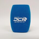 Photo of custom windscreen for DCR 104.9 fm, UK - printed microphone windshield by MicWindshields.com