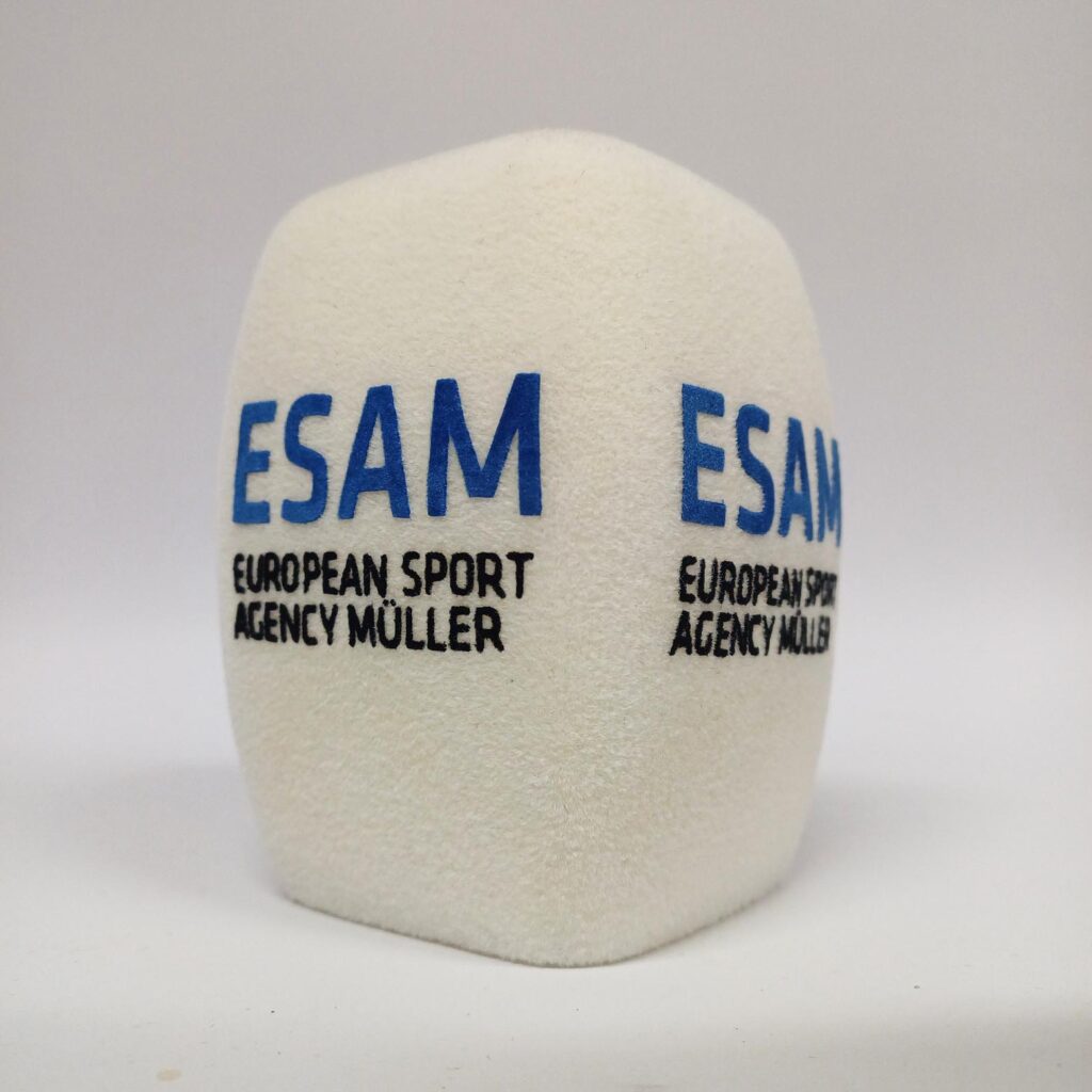Photo of custom windscreen for ESAM, CZ - printed microphone windshield by MicWindshields.com
