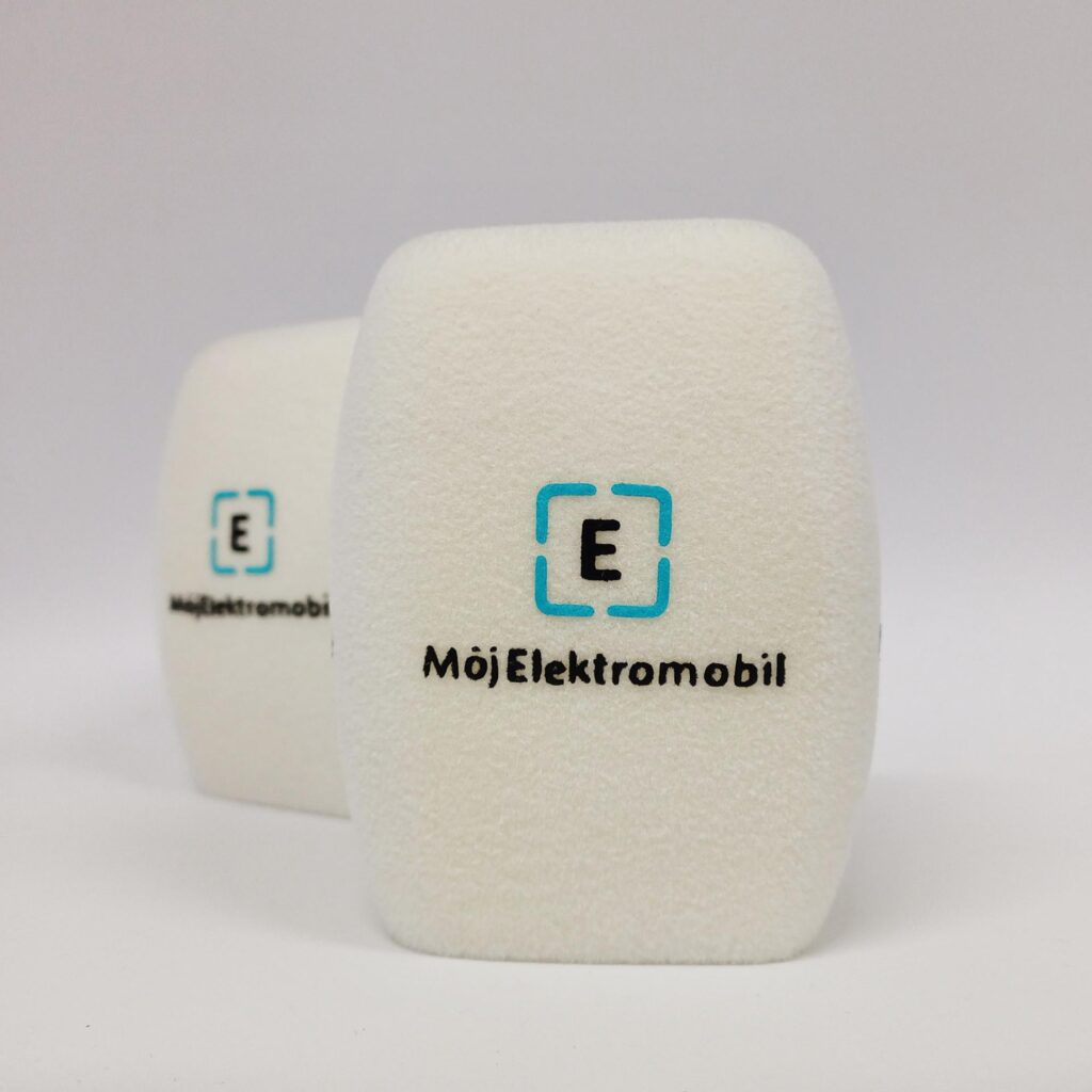 Photo of custom windscreen for Môj Elektromobil, SK - printed microphone windshield by MicWindshields.com