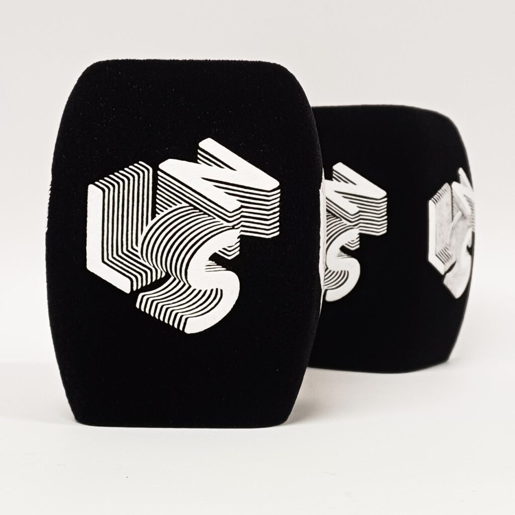 Photo of custom windscreen for LSN, CY - printed microphone windshield by MicWindshields.com