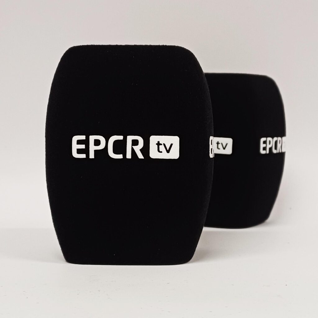 Photo of custom windscreen for EPCR tv, CH - printed microphone windshield by MicWindshields.com