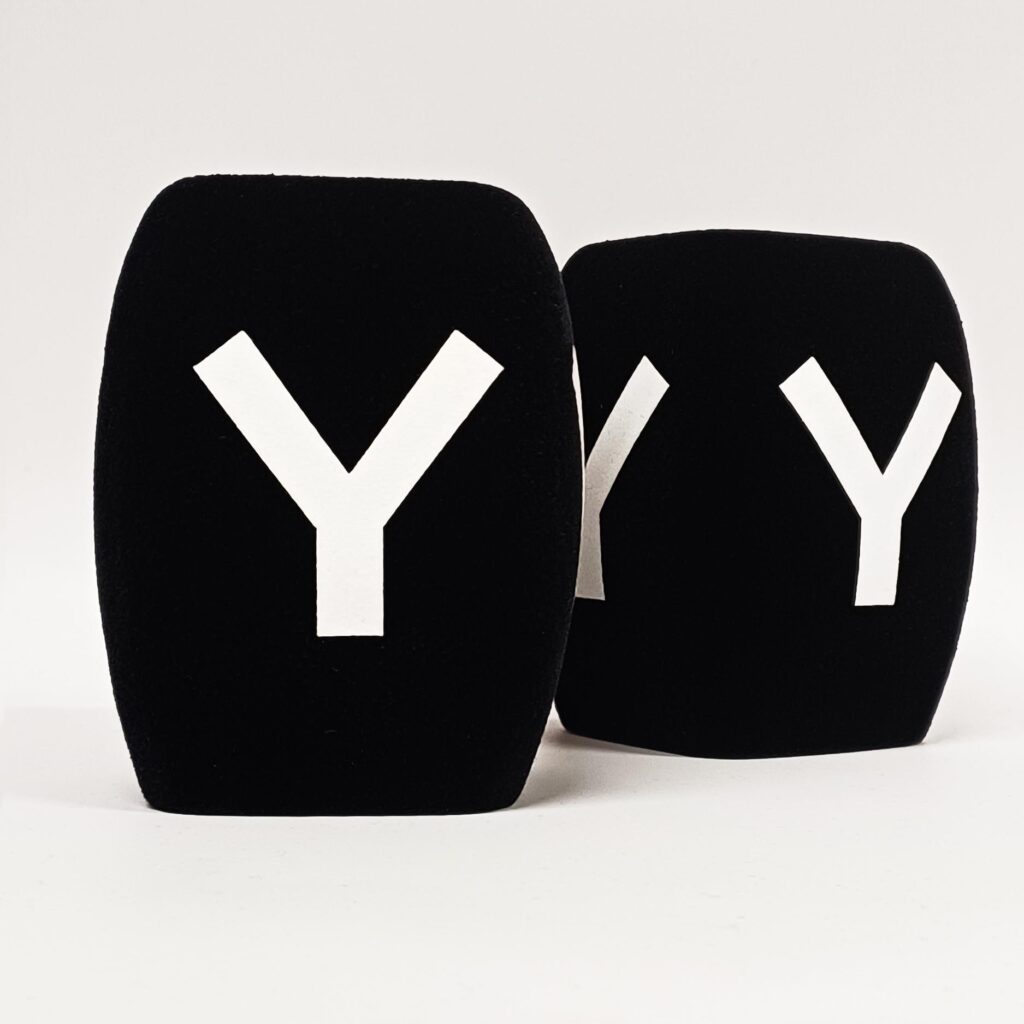 Photo of custom windscreen for "Y", NO - printed microphone windshield by MicWindshields.com