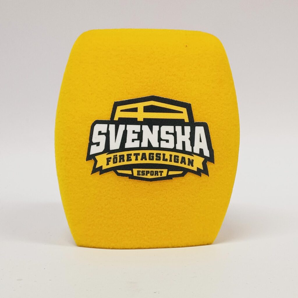 Photo of custom windscreen for Svenska Företaglisgan Esport, SE - printed microphone windshield by MicWindshields.com