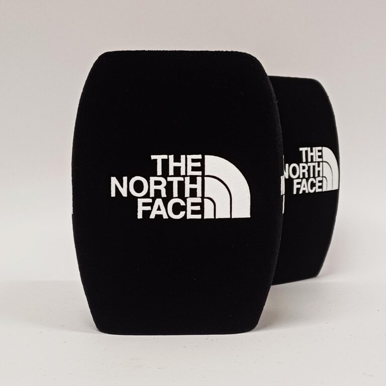 Photo of custom windscreen for The North Face, UK - printed microphone windshield by MicWindshields.com