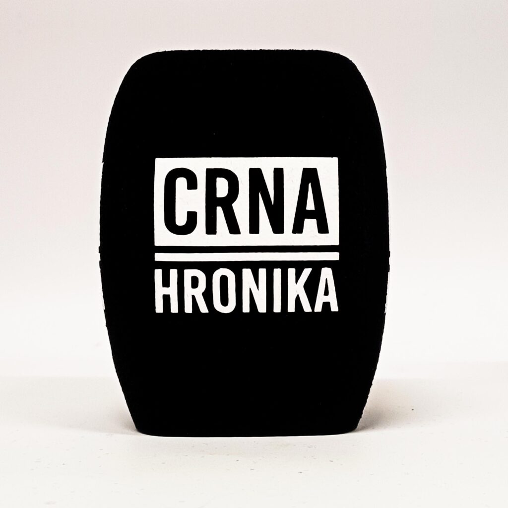 Photo of custom windscreen for SRNA HRONIKA, BA - printed microphone windshield by MicWindshields.com