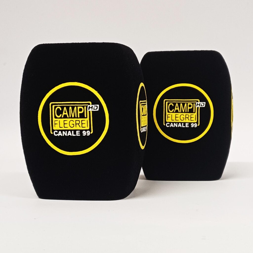 Photo of custom windscreen for Campi Flegrei Canale 99, IT - printed microphone windshield by MicWindshields.com