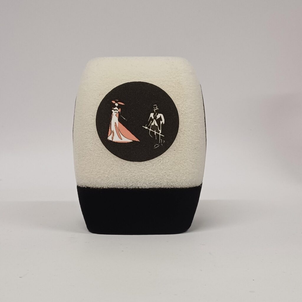 Photo of custom windscreen for LA MAISON PASTEUR, IT - printed microphone windshield by MicWindshields.com