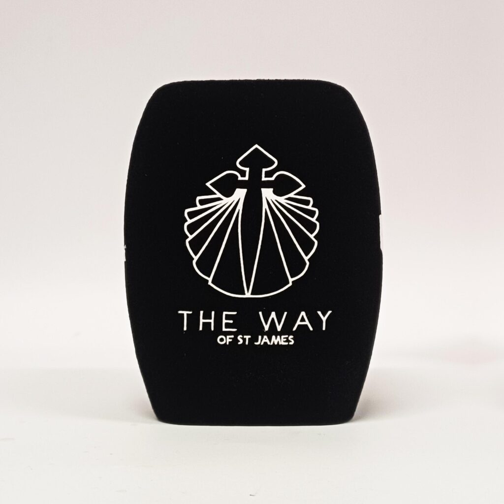 Photo of custom windscreen for The Way of St James, IE - printed microphone windshield by MicWindshields.com