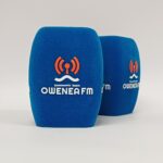 Photo of custom windscreen for Owenea FM, IE - printed microphone windshield by MicWindshields.com