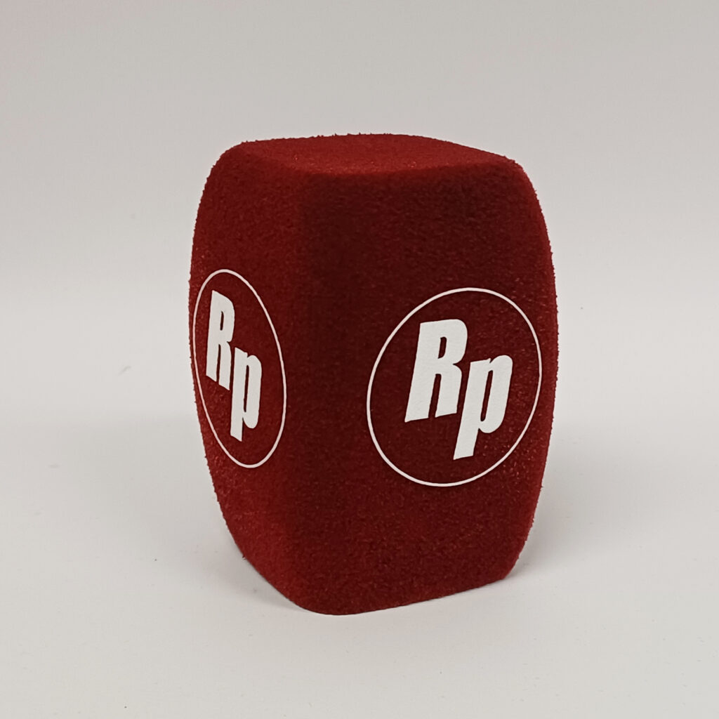 Photo of custom windscreen for RP, IE - printed microphone windshield by MicWindshields.com