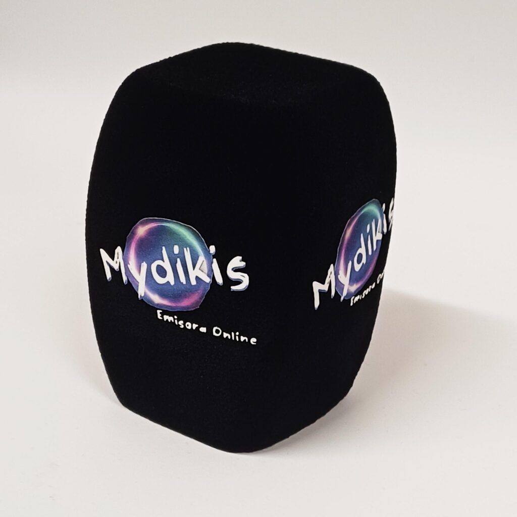 Photo of custom windscreen for Mydikis, ES - printed microphone windshield by MicWindshields.com