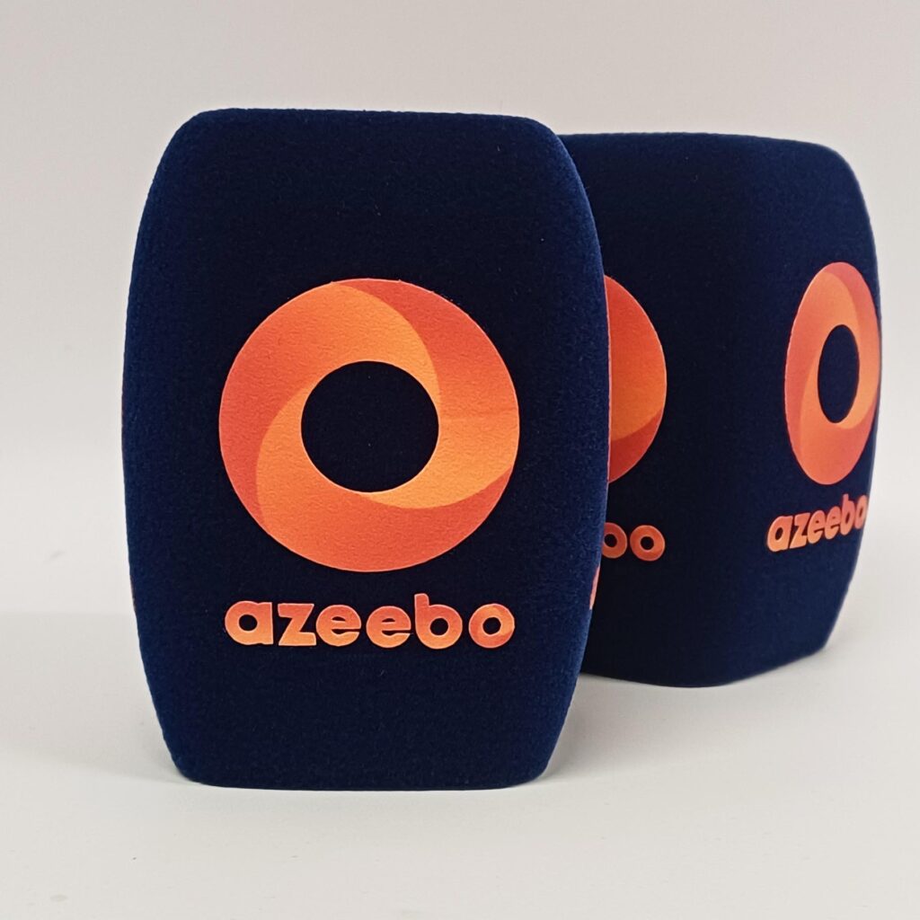 Photo of custom windscreen for azebo, NG - printed microphone windshield by MicWindshields.com