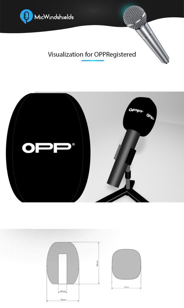 Photo of custom windscreen for , UK - printed microphone windshield by MicWindshields.com