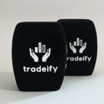 Photo of custom windscreen for Tradeify, UK - printed microphone windshield by MicWindshields.com