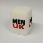 Photo of custom windscreen for MEN UK, UK - printed microphone windshield by MicWindshields.com