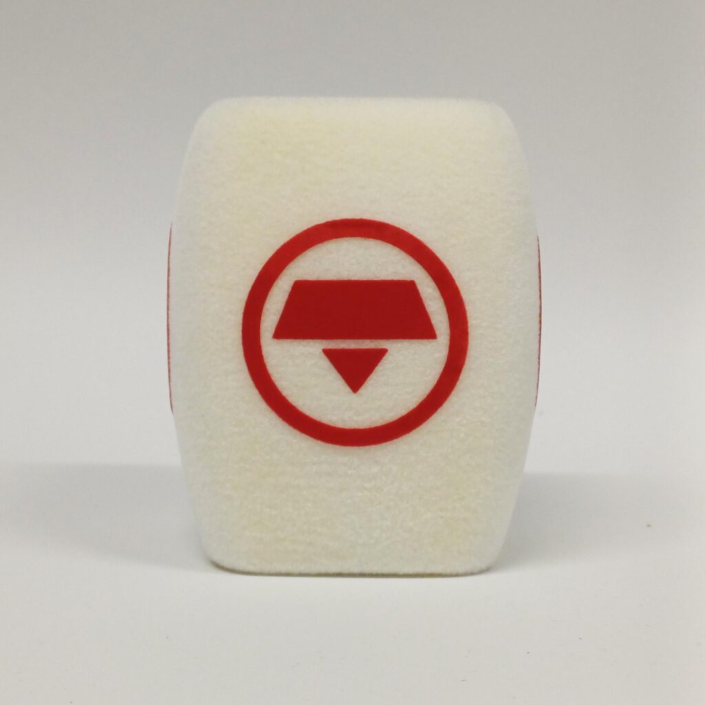 Photo of custom windscreen for Tabu, DK - printed microphone windshield by MicWindshields.com