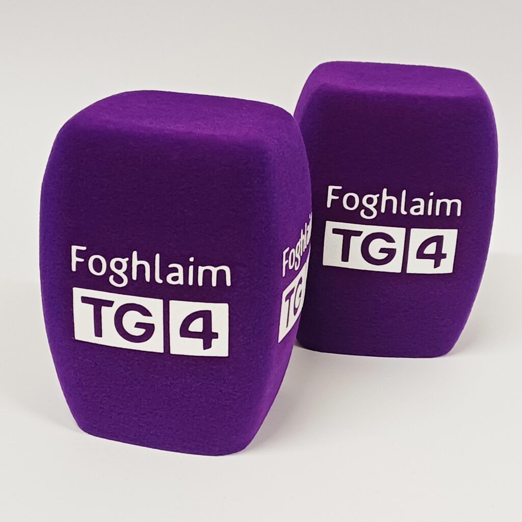 Photo of custom windscreen for Foghlaim TG 4, IE - printed microphone windshield by MicWindshields.com