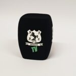 Photo of custom windscreen for St. Ippolysts F.C., UK - printed microphone windshield by MicWindshields.com