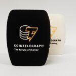 Photo of custom windscreen for Cointelegraph, ES - printed microphone windshield by MicWindshields.com