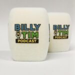 Photo of custom windscreen for Billy Tim Podcast, UK - printed microphone windshield by MicWindshields.com