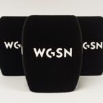 Photo of custom windscreen for WGSN, UK - printed microphone windshield by MicWindshields.com