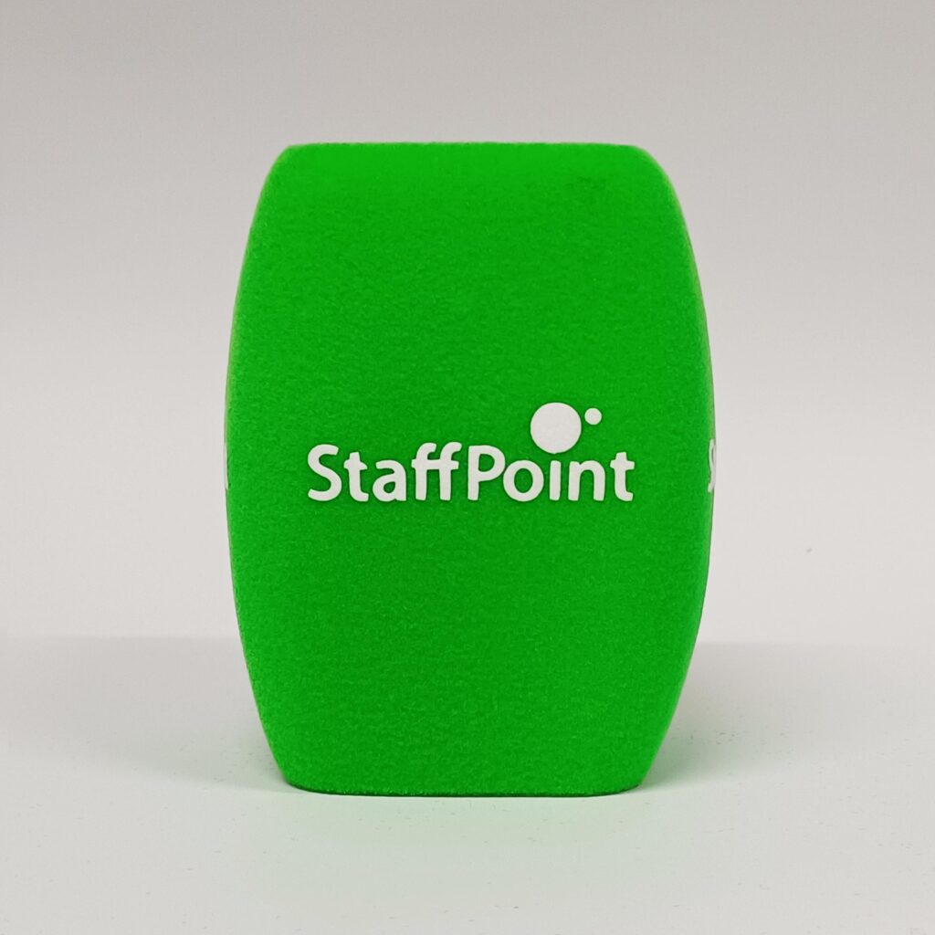 Photo of custom windscreen for Staff Point, FI - printed microphone windshield by MicWindshields.com