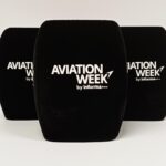 Photo of custom windscreen for Aviation Week by informa, FR - printed microphone windshield by MicWindshields.com
