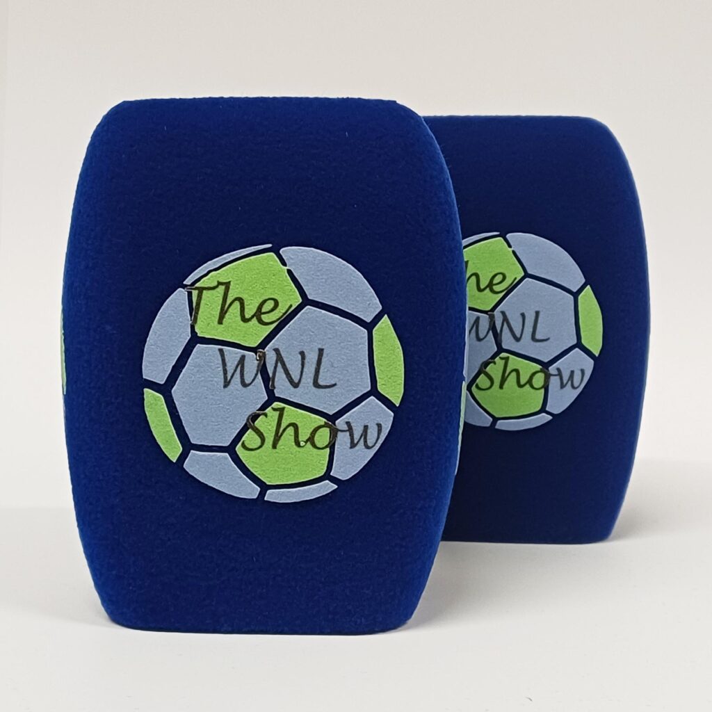 Photo of custom windscreen for The WNL Show, IE - printed microphone windshield by MicWindshields.com