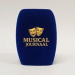 Photo of custom windscreen for Musical Journaal, NL - printed microphone windshield by MicWindshields.com