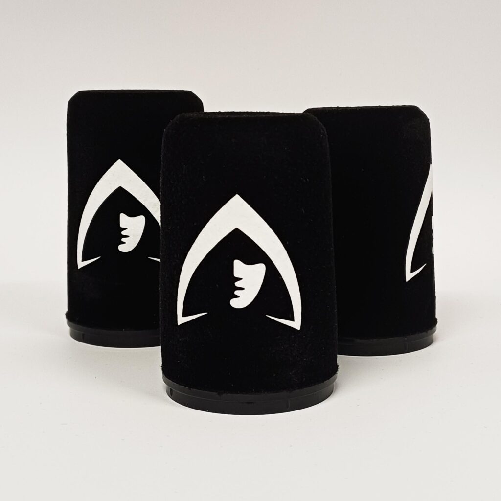 Photo of custom windscreen for The Traitors, UK - printed microphone windshield by MicWindshields.com