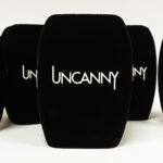 Photo of custom windscreen for Uncanny, UK - printed microphone windshield by MicWindshields.com