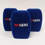 Photo of custom windscreen for MY GERS, UK - printed microphone windshield by MicWindshields.com