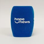 Photo of custom windscreen for Hope News, FR - printed microphone windshield by MicWindshields.com