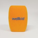 Photo of custom windscreen for Wellkid®, UK - printed microphone windshield by MicWindshields.com