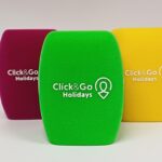 Photo of custom windscreen for Click&Go Holidays, IE - printed microphone windshield by MicWindshields.com
