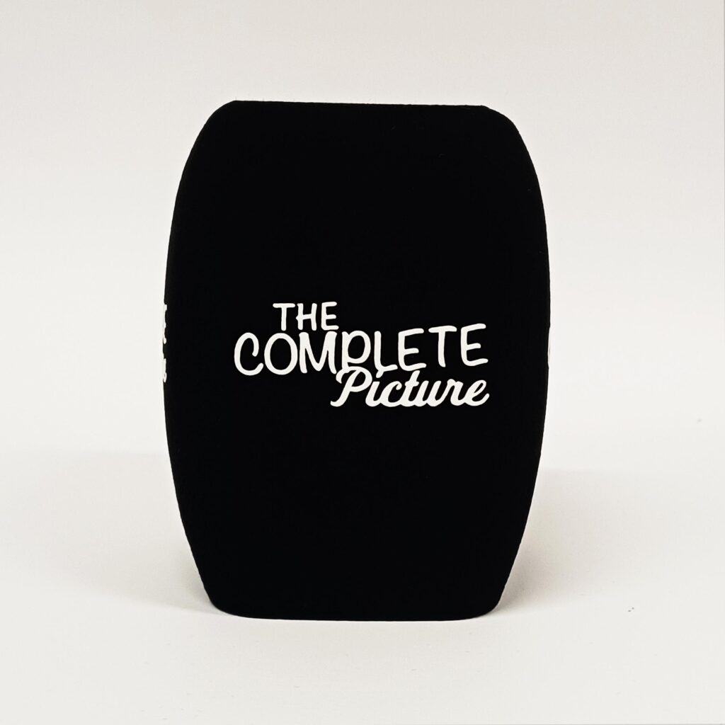 Photo of custom windscreen for The Complete picture, IE - printed microphone windshield by MicWindshields.com