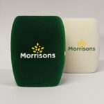 Photo of custom windscreen for Morrisons, UK - printed microphone windshield by MicWindshields.com