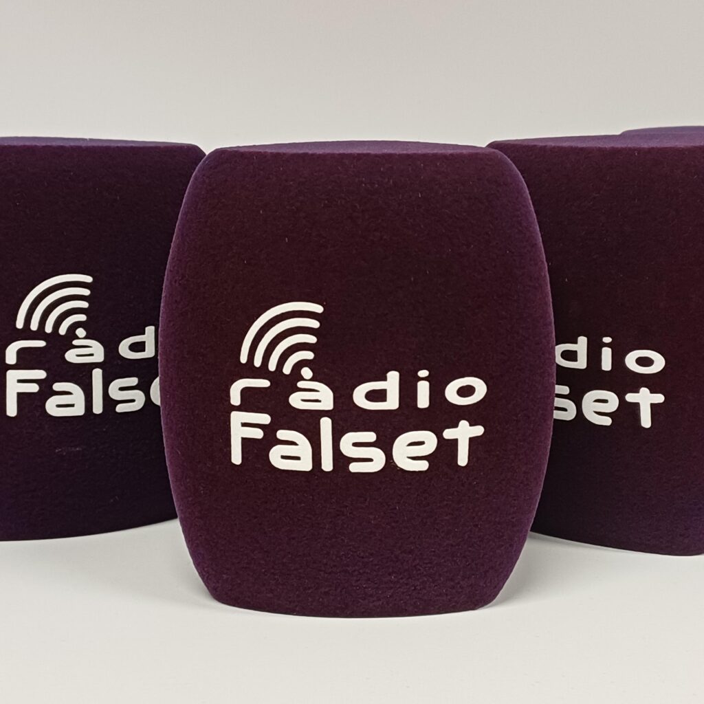 Photo of custom windscreen for Rádio Falset, ES - printed microphone windshield by MicWindshields.com