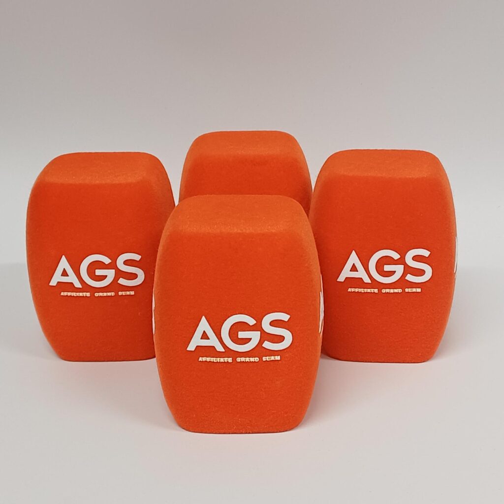 Photo of custom windscreen for AGS, MT - printed microphone windshield by MicWindshields.com