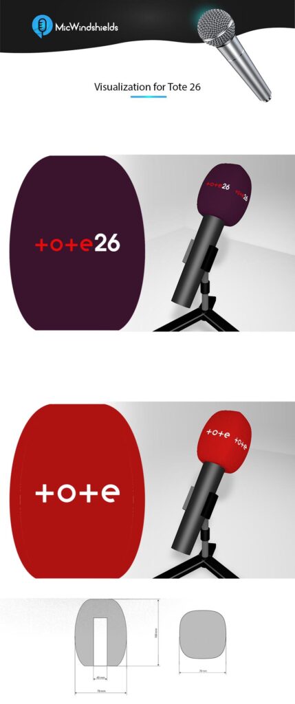 Photo of custom windscreen for , IE - printed microphone windshield by MicWindshields.com