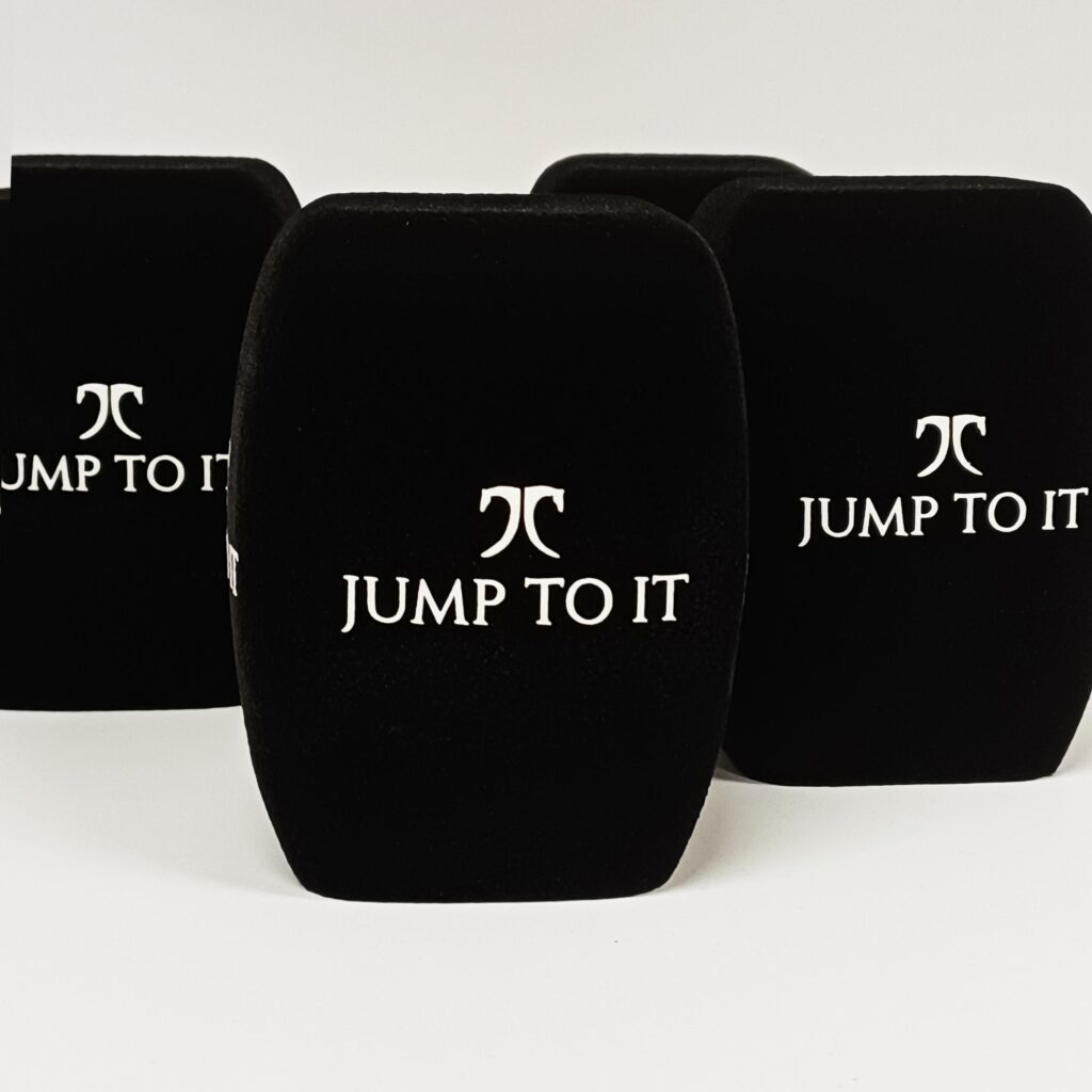 Photo of custom windscreen for Jump to it, IE - printed microphone windshield by MicWindshields.com