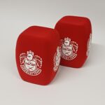 Photo of custom windscreen for Newbury Town, UK - printed microphone windshield by MicWindshields.com