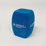Photo of custom windscreen for Dungarvan & West Waterford Chamber, IE - printed microphone windshield by MicWindshields.com